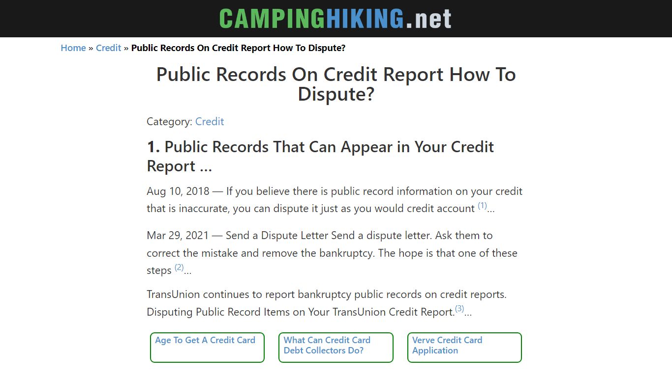 Public Records On Credit Report How To Dispute?