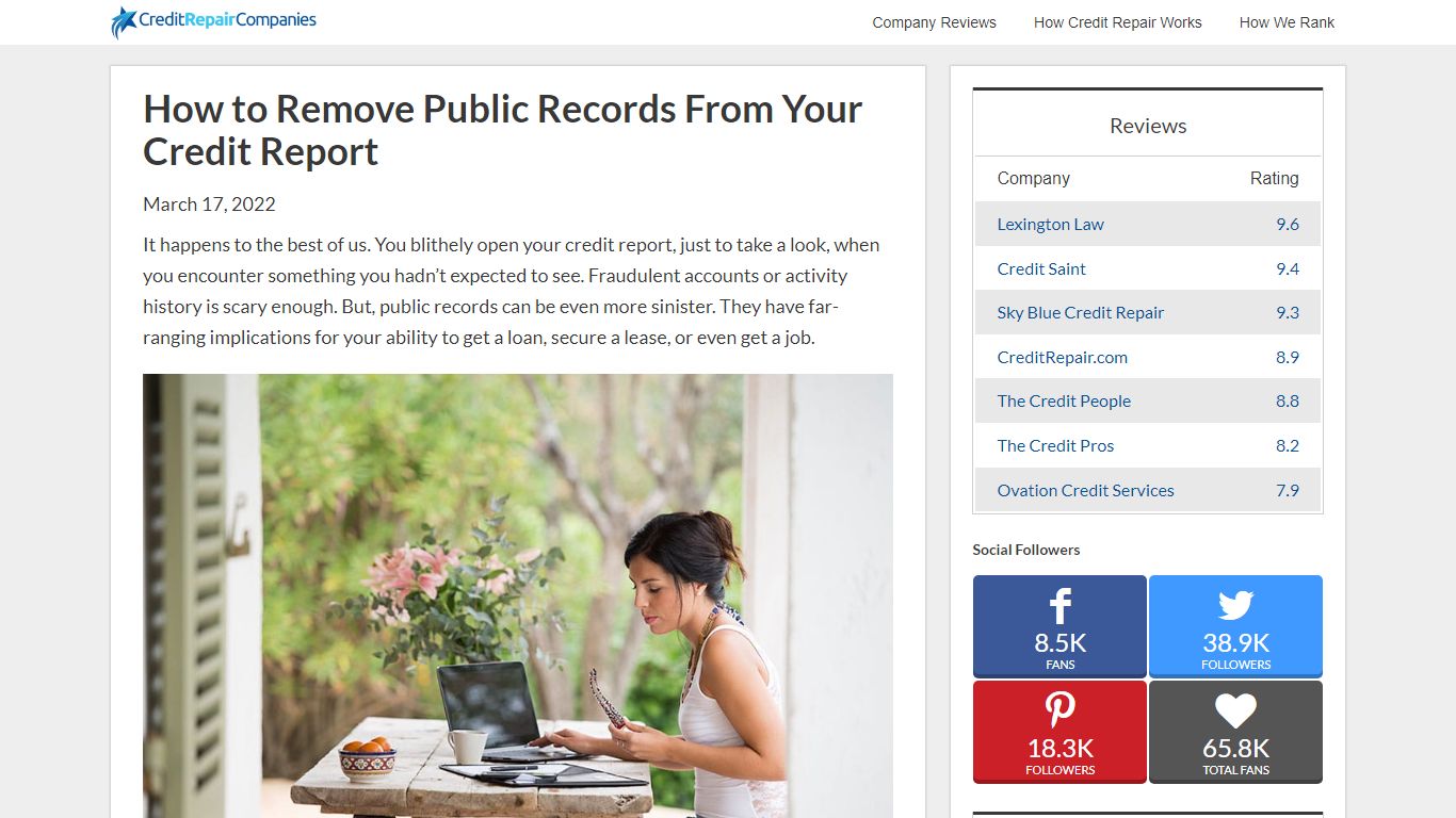 How to Remove Public Records From Credit Report - CreditRepairCompanies.com